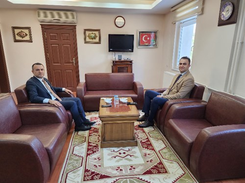 HADİM KAYMAKAMI MEHMET ALİ İMRAK'TAN, KAYMAKAMIMIZ MUHAMMET FUAT TÜRKMAN'A ZİYARET